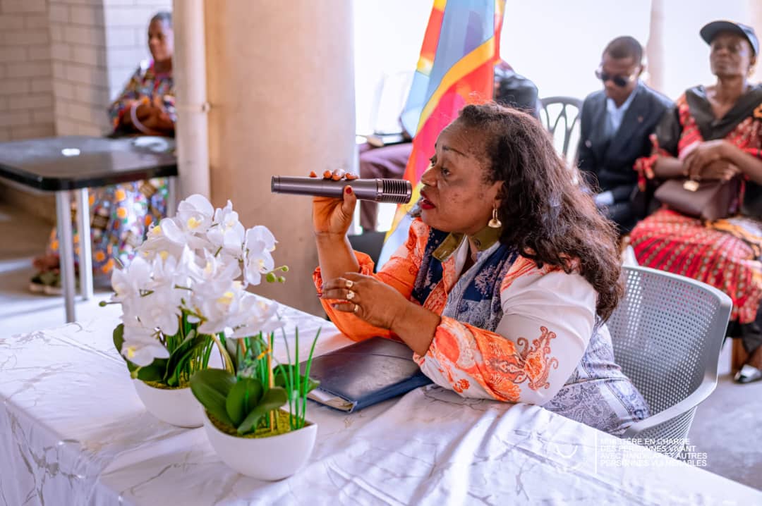 Maitre irene Esambo Diata, Ministre déléguée en charge des personnes vivant avec handicap et autres personnes vulnérables